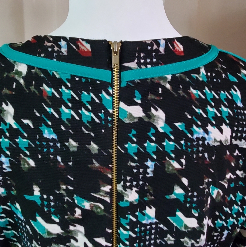 🦜 2/$10 Gabby Skye Black Multicolor Elegant Dress. Size 10. - Picture 5 of 10